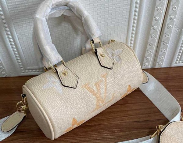 Replica Louis Vuitton Bicolor Monogram Empreinte Papillon BB Bag In Cream And Saffron - Image 2