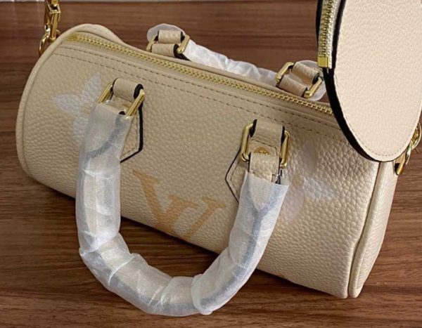 Replica Louis Vuitton Bicolor Monogram Empreinte Papillon BB Bag In Cream And Saffron - Image 3