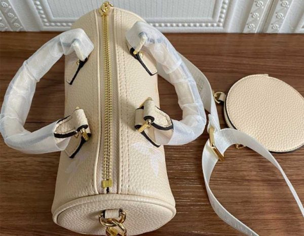Replica Louis Vuitton Bicolor Monogram Empreinte Papillon BB Bag In Cream And Saffron - Image 5