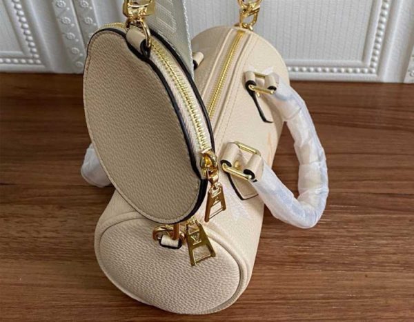 Replica Louis Vuitton Bicolor Monogram Empreinte Papillon BB Bag In Cream And Saffron - Image 6