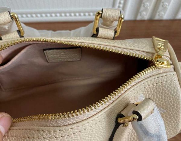 Replica Louis Vuitton Bicolor Monogram Empreinte Papillon BB Bag In Cream And Saffron - Image 7