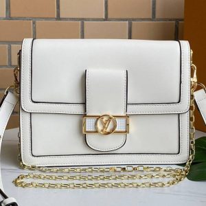 Replica Louis Vuitton Dauphine Lugano MM Off Bag In Off-White