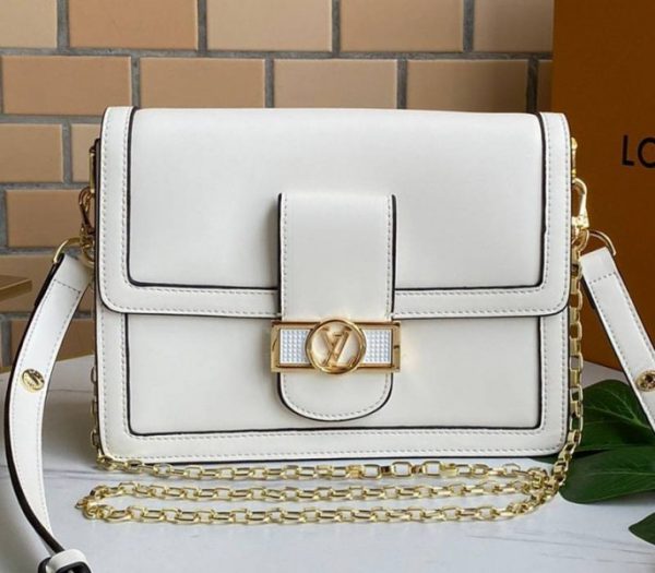 Replica Louis Vuitton Dauphine Lugano MM Off Bag In Off-White