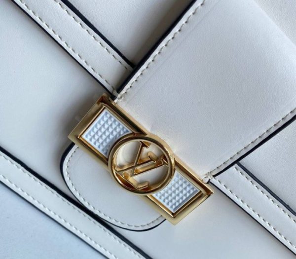 Replica Louis Vuitton Dauphine Lugano MM Off Bag In Off-White - Image 8