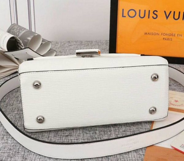 Replica Louis Vuitton Epi Leather Grenelle MM Blanc Bag In Optic White - Image 5