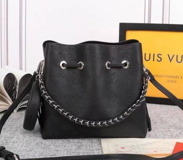 Replica Louis Vuitton Mahina Bella Bag In Black