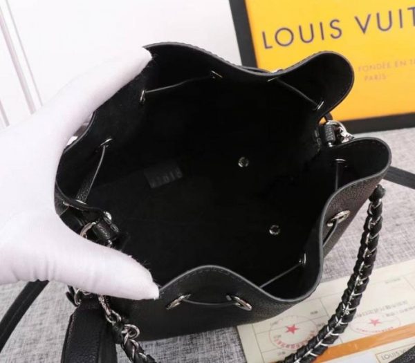 Replica Louis Vuitton Mahina Bella Bag In Black - Image 6