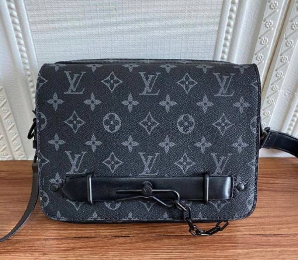 Replica Louis Vuitton Monogram Eclipse Steamer Messenger Bag