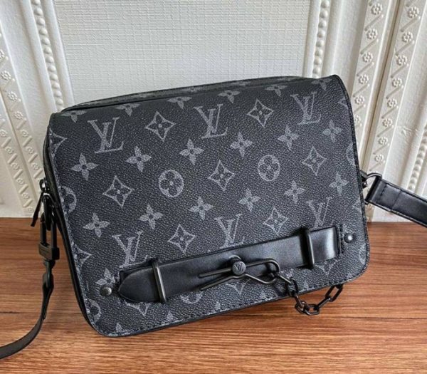 Replica Louis Vuitton Monogram Eclipse Steamer Messenger Bag - Image 2