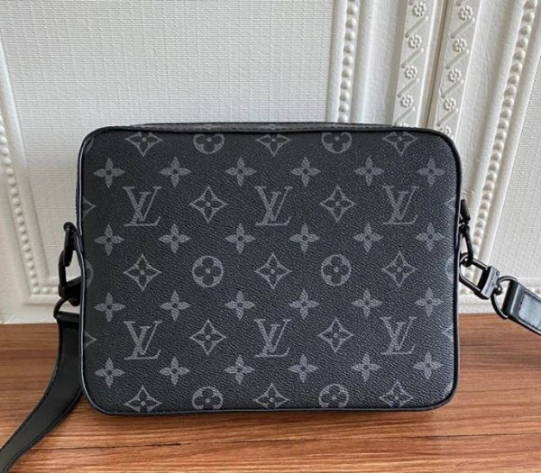 Replica Louis Vuitton Monogram Eclipse Steamer Messenger Bag - Image 4