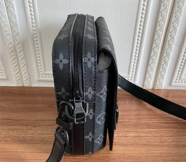 Replica Louis Vuitton Monogram Eclipse Steamer Messenger Bag - Image 6