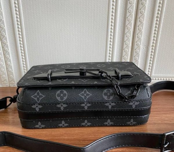 Replica Louis Vuitton Monogram Eclipse Steamer Messenger Bag - Image 7