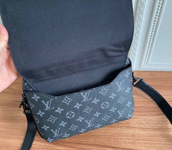 Replica Louis Vuitton Monogram Eclipse Steamer Messenger Bag - Image 8
