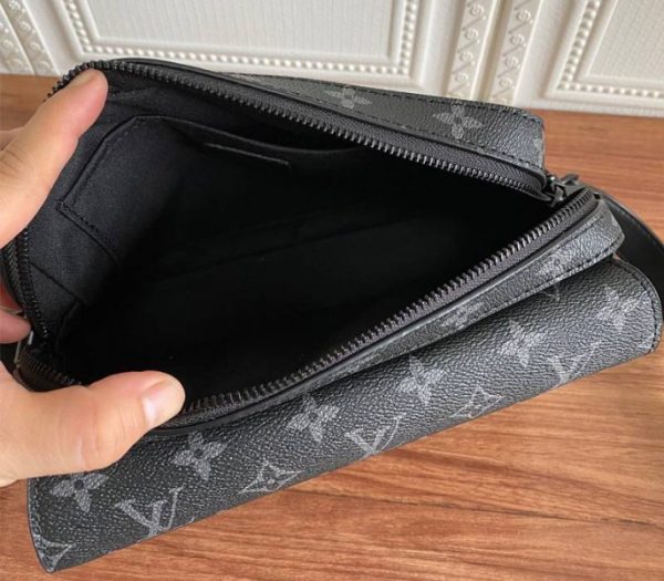 Replica Louis Vuitton Monogram Eclipse Steamer Messenger Bag - Image 9