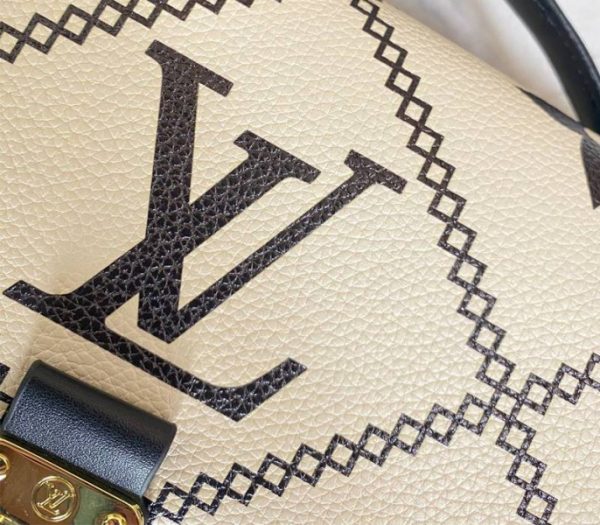 Replica Louis Vuitton Spring 2022 Monogram Empreinte Pochette Metis Handbag In Cream - Image 7
