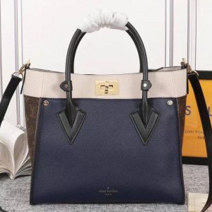 Replica Louis Vuitton On My Side Bag In Navy Blue