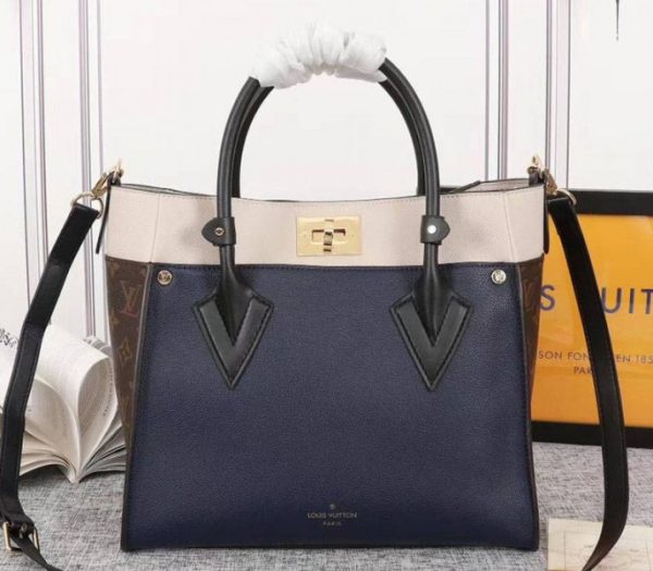 Replica Louis Vuitton On My Side Bag In Navy Blue