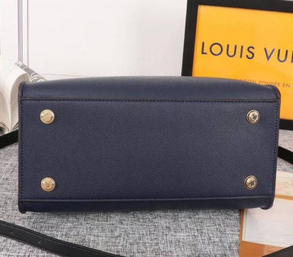 Replica Louis Vuitton On My Side Bag In Navy Blue - Image 4