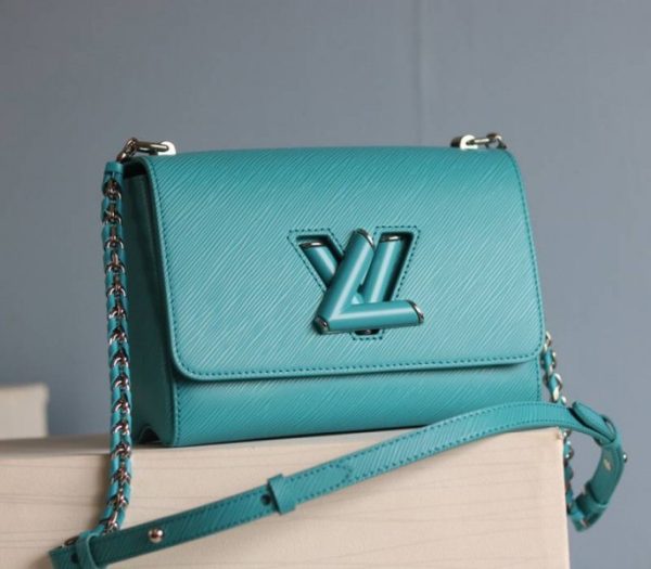 Replica Louis Vuitton Epi Leather Twist MM Bag In Celestial Blue