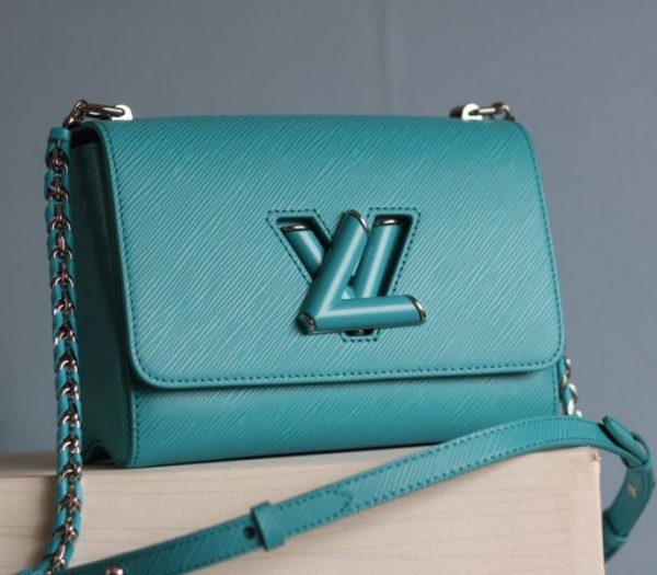 Replica Louis Vuitton Epi Leather Twist MM Bag In Celestial Blue - Image 2