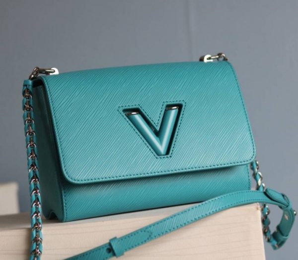 Replica Louis Vuitton Epi Leather Twist MM Bag In Celestial Blue - Image 3