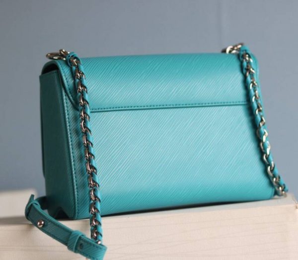 Replica Louis Vuitton Epi Leather Twist MM Bag In Celestial Blue - Image 6
