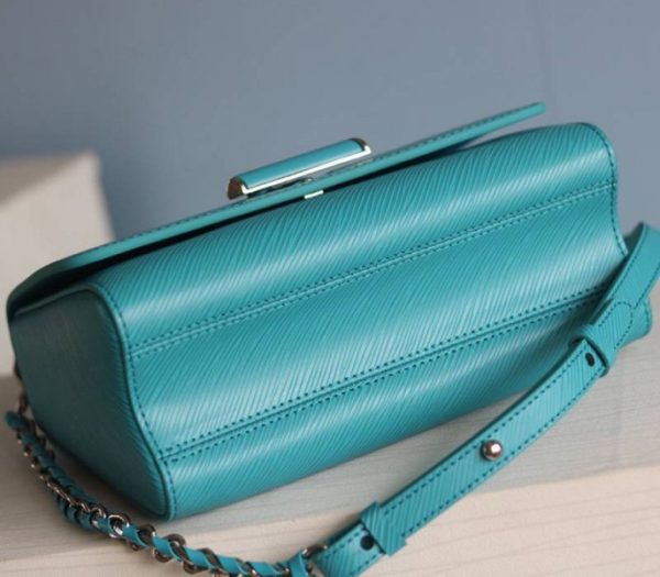 Replica Louis Vuitton Epi Leather Twist MM Bag In Celestial Blue - Image 7