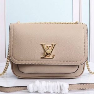 Replica Louis Vuitton Lockme Chain PM Bag In Galet Gray