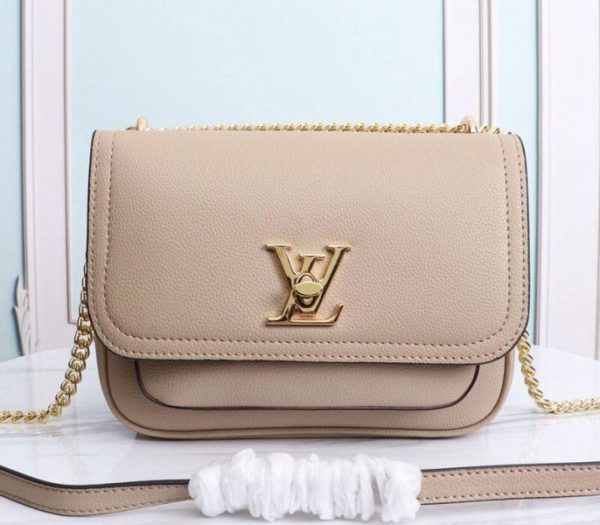 Replica Louis Vuitton Lockme Chain PM Bag In Galet Gray