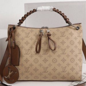 Replica Louis Vuitton Mahina Beaubourg MM Hobo In Beige