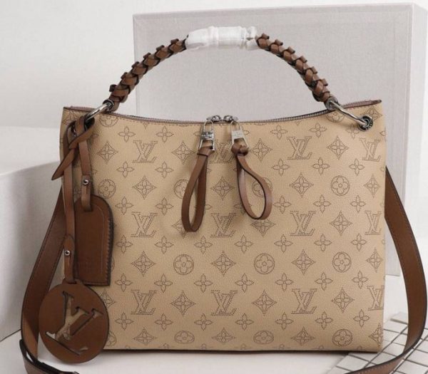 Replica Louis Vuitton Mahina Beaubourg MM Hobo In Beige