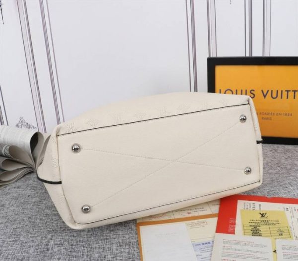Replica Louis Vuitton Mahina Carmel Hobo In Cream Beige - Image 4