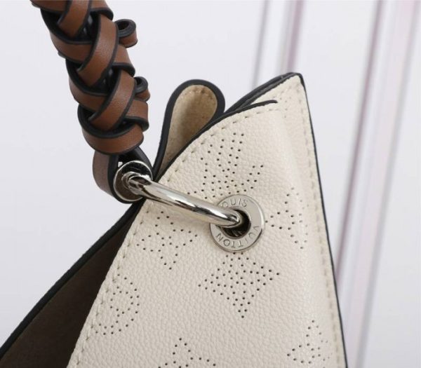 Replica Louis Vuitton Mahina Carmel Hobo In Cream Beige - Image 8