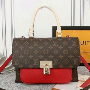 Replica Louis Vuitton Monogram Canvas Marignan Bag In Coquelicot Red
