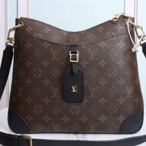 Replica Louis Vuitton Monogram Canvas Odeon MM Bag In Black