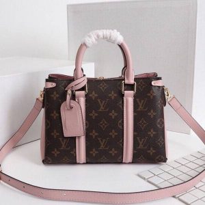 Replica Louis Vuitton Monogram Canvas Soufflot BB Bag In Peach