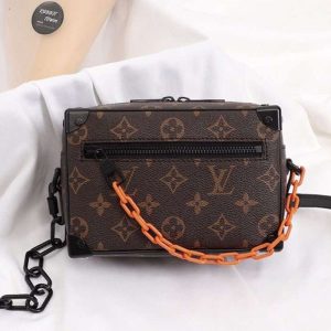 Replica Louis Vuitton Monogram Canvas Mini Soft Trunk Black Bag