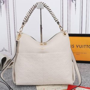 Replica Louis Vuitton Monogram Empreinte Leather Maida Hobo In Cream
