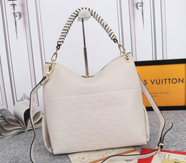 Replica Louis Vuitton Monogram Empreinte Leather Maida Hobo In Cream - Image 3