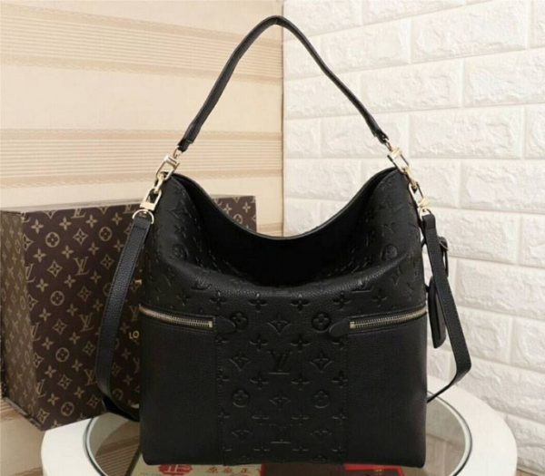 Replica Louis Vuitton Monogram Empreinte Melie Hobo In Black - Image 3