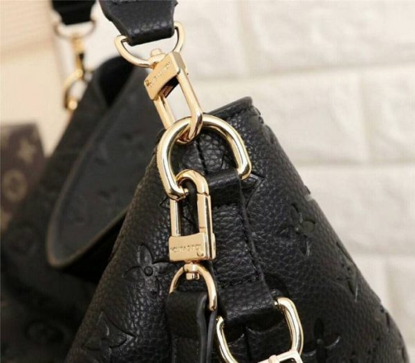 Replica Louis Vuitton Monogram Empreinte Melie Hobo In Black - Image 4