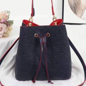 Replica Louis Vuitton Monogram Empreinte NeoNoe MM Bag In Marine Rouge