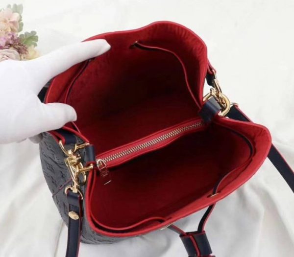 Replica Louis Vuitton Monogram Empreinte NeoNoe MM Bag In Marine Rouge - Image 5