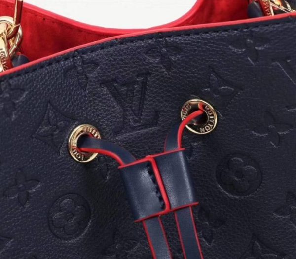 Replica Louis Vuitton Monogram Empreinte NeoNoe MM Bag In Marine Rouge - Image 7
