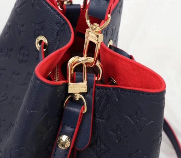Replica Louis Vuitton Monogram Empreinte NeoNoe MM Bag In Marine Rouge - Image 8