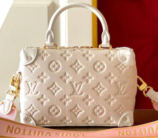 Replica Louis Vuitton Monogram Empreinte Petite Malle Souple Handbag In Cream - Image 2