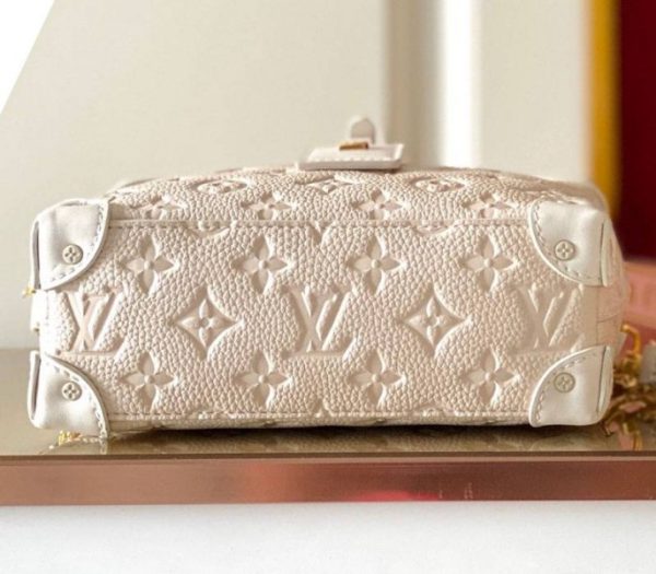 Replica Louis Vuitton Monogram Empreinte Petite Malle Souple Handbag In Cream - Image 4