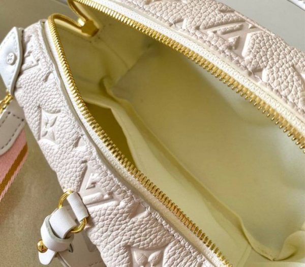 Replica Louis Vuitton Monogram Empreinte Petite Malle Souple Handbag In Cream - Image 5