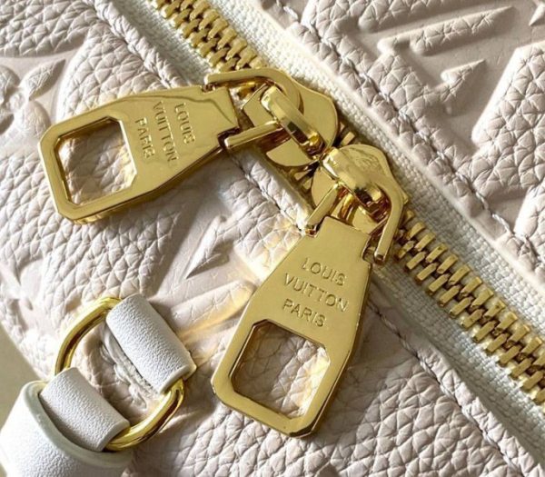Replica Louis Vuitton Monogram Empreinte Petite Malle Souple Handbag In Cream - Image 7