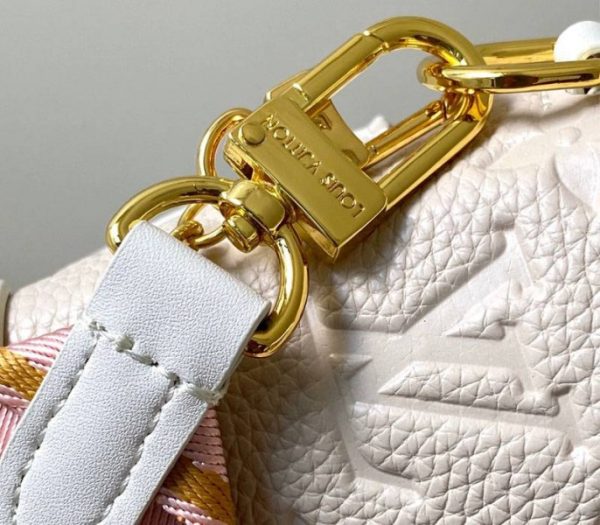 Replica Louis Vuitton Monogram Empreinte Petite Malle Souple Handbag In Cream - Image 8